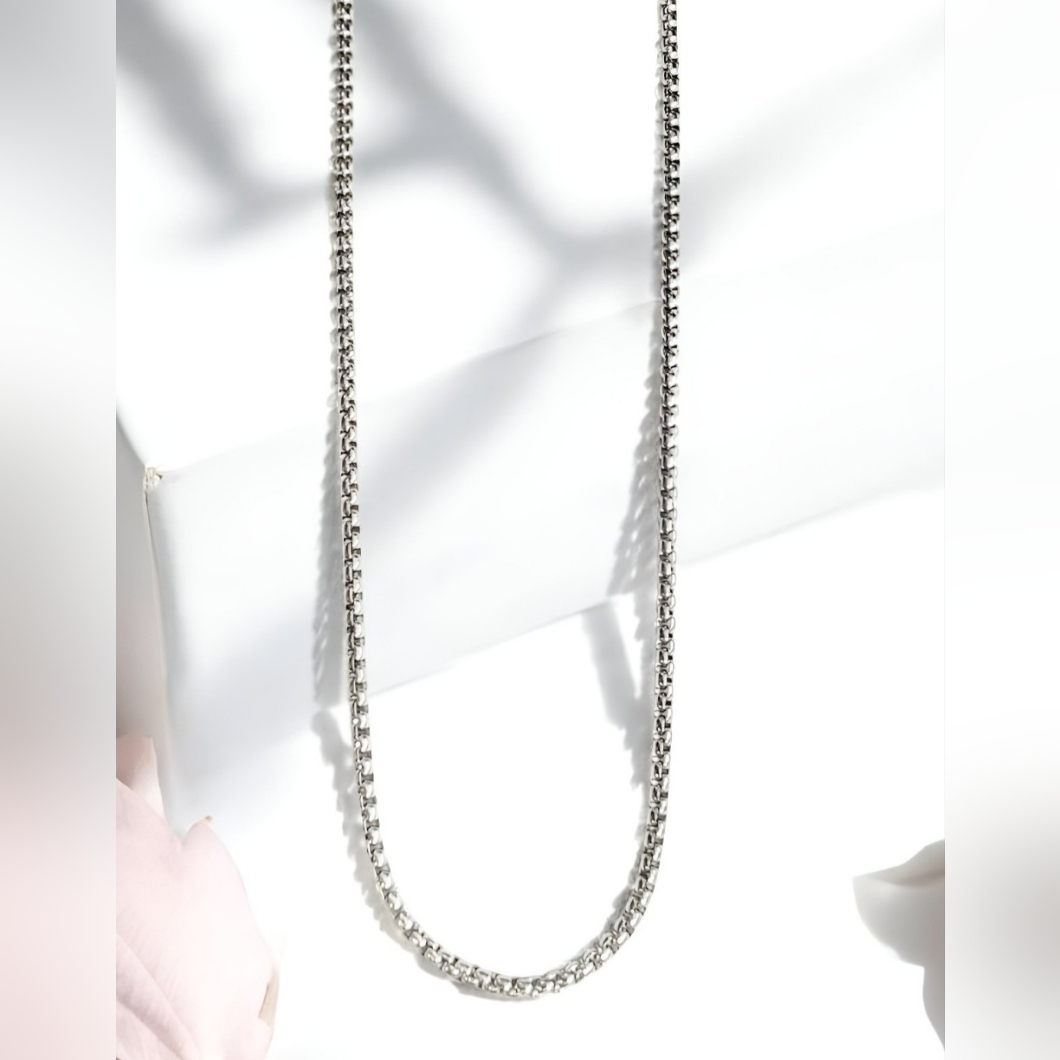 Stainless Steel Silver Chain Necklace Mens Or Womens Jewelry